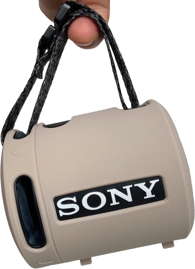 RAWECUD Silicone Cover Case for Sony SRS-XB13/XB100 Extra BASS Wireless Portable Compact Speaker, Protective Skin Sleeve Shell for Sony SRS-XB13 Speaker Accessories (Taupe) - Image 3